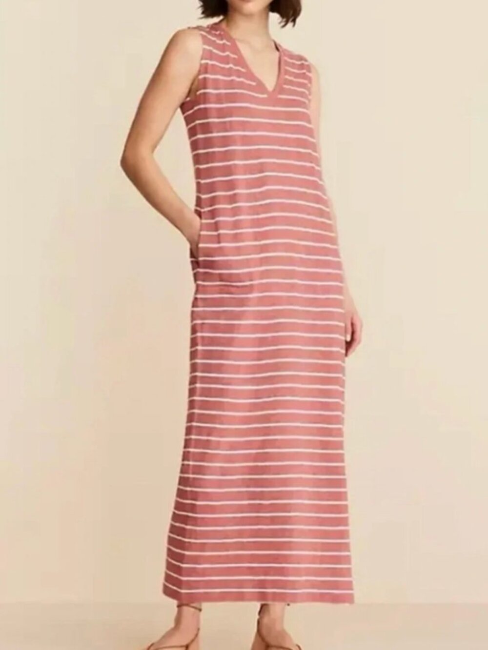 Lou & Grey Striped Sleeveless Maxi Dress
